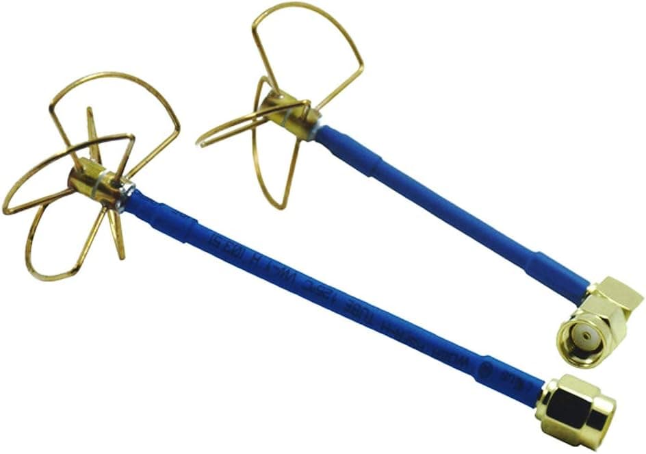Anbee 2pcs FPV 5.8Ghz Circular Polarized Clover Leaf Antenna RP-SMA Male