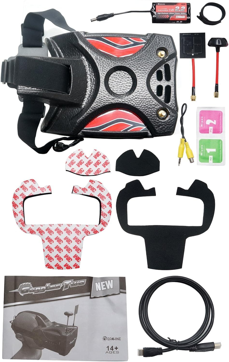 Eachine 5.8G FPV Goggle 2 5 Inch Diversity 40CH Raceband HD 1080p HDMI