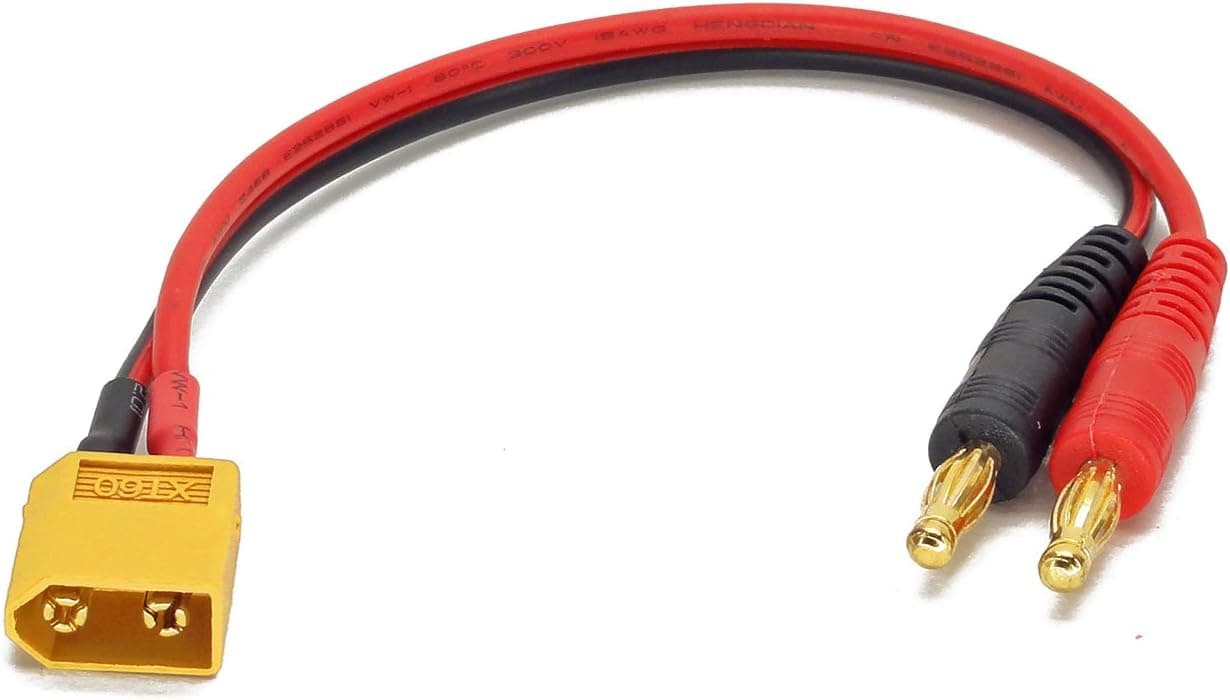 GT Power Battery Charger Charging Cable XT60 Male to 4mm Bullet Banana Plugs