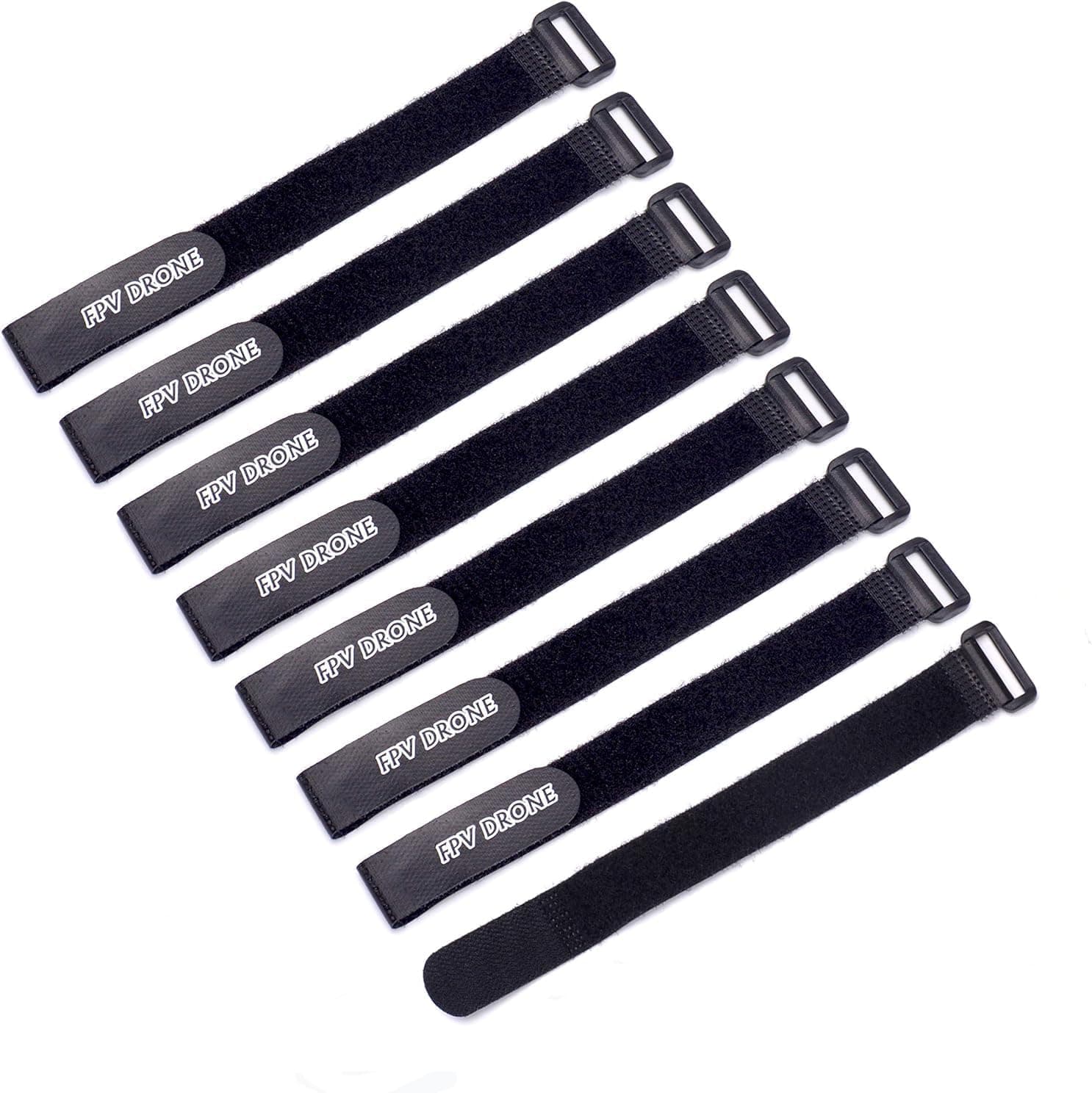 FPVDrone RC LiPo Battery Straps 20mm x 250mm Non-Slip Tie Down (8Pcs)
