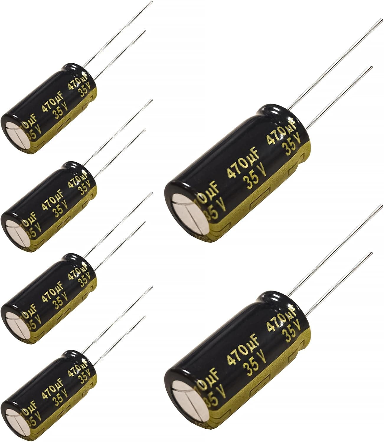 Panasonic FM 470uF 35V Low-ESR Aluminum Electrolytic Capacitors (12x)