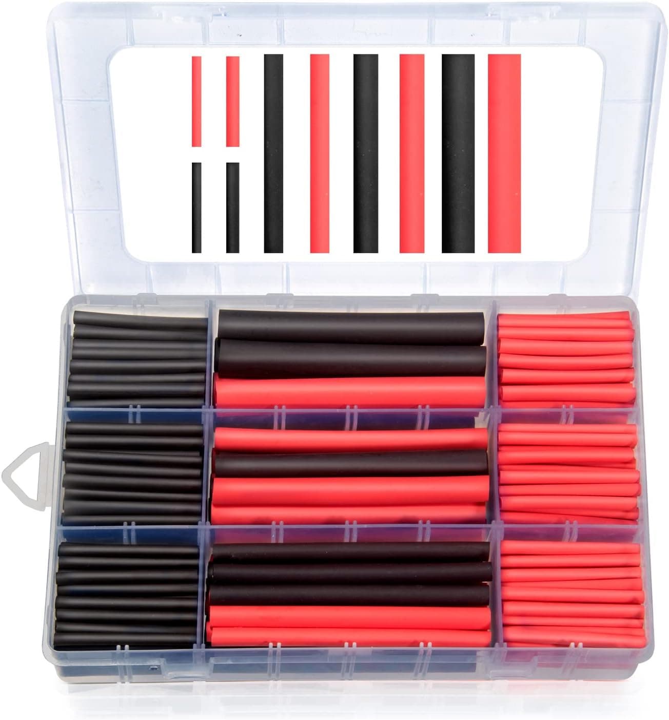 MILAPEAK 270 PCS Heat Shrink Tubing Kit 3:1 Adhesive Lined Marine Grade, Black/Red