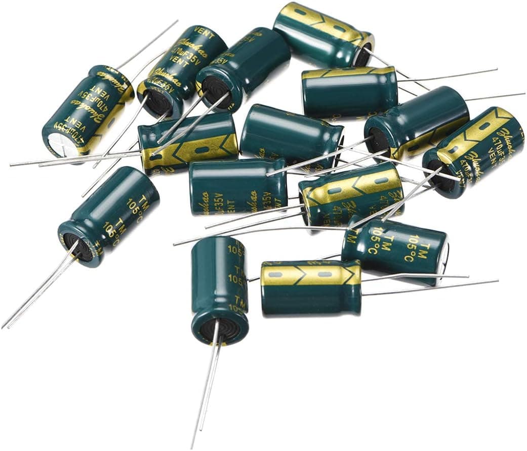 uxcell 470UF 35V Low ESR Aluminum Radial Electrolytic Capacitor 105C 15pcs