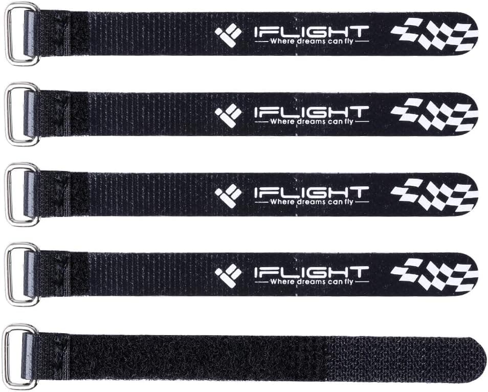 iFlight 5pcs RC LiPo Battery Straps 10x100mm for Tiny Whoop (Black)
