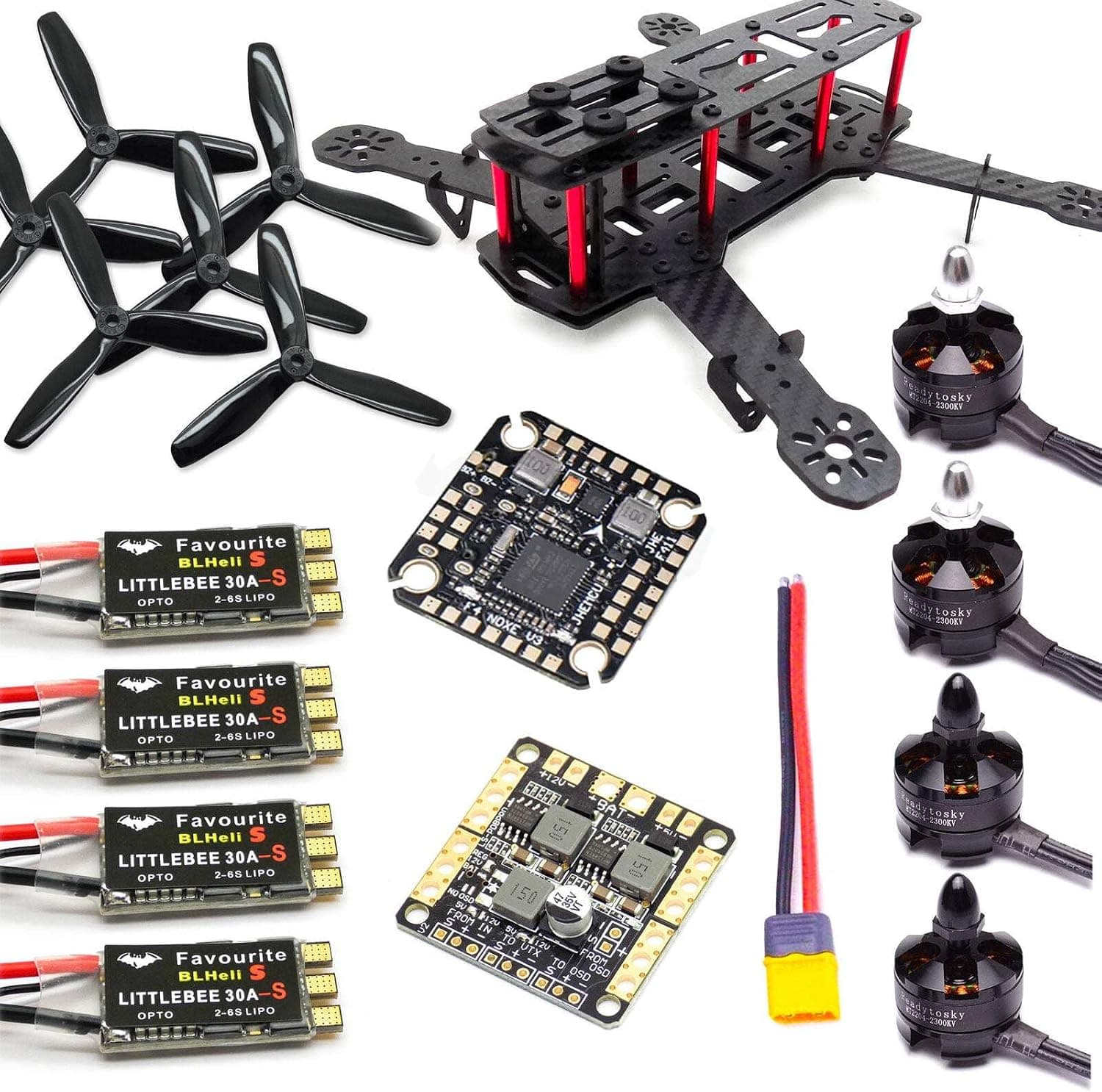 SpeedyFPV ZMR250 Racing Drone Kit F411 FC / 2204 Motors / 30A ESCs