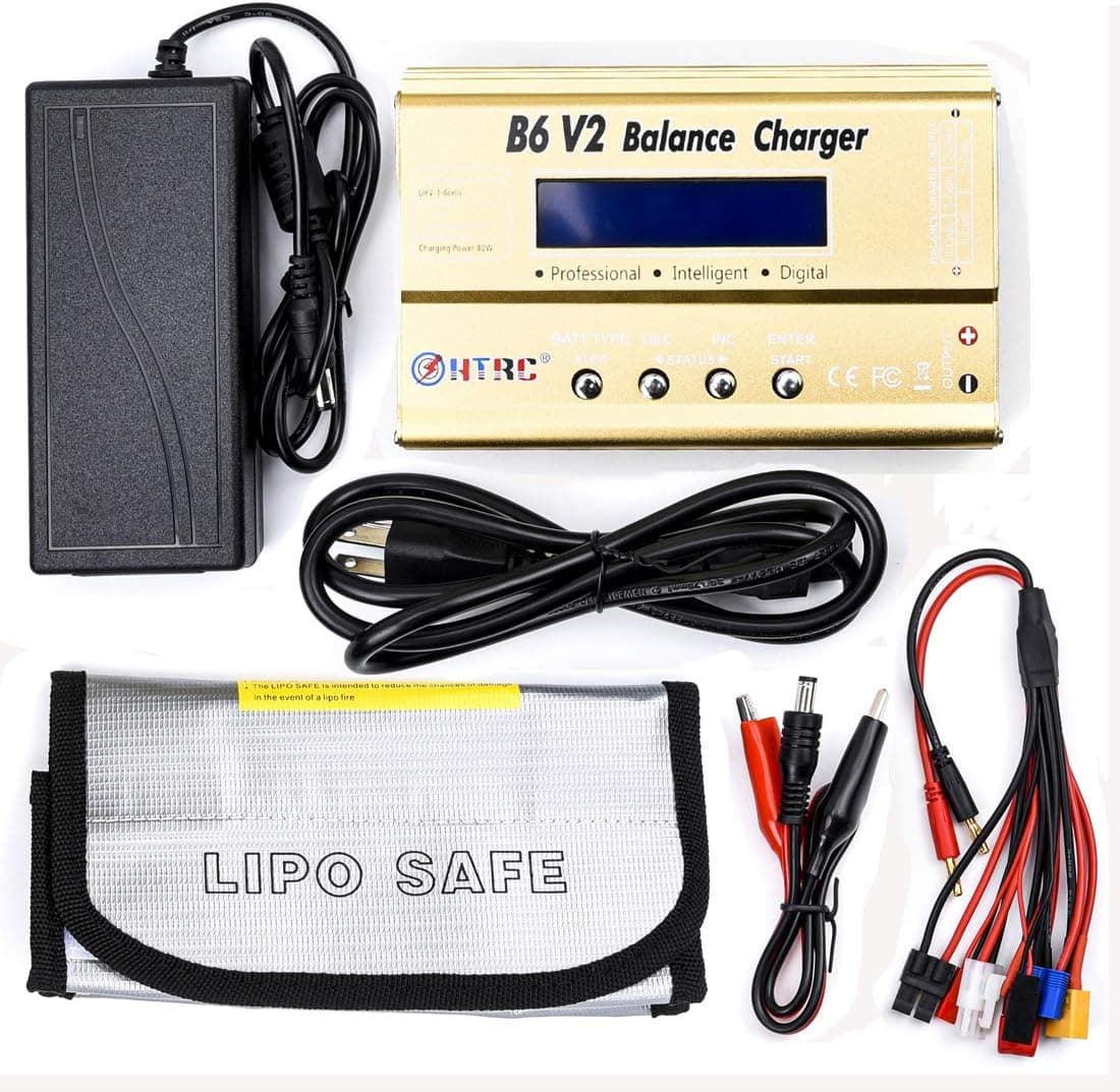 HTRC B6 V2 LiPo Battery Charger 80W 6A Digital RC Balance Charger w/ LCD