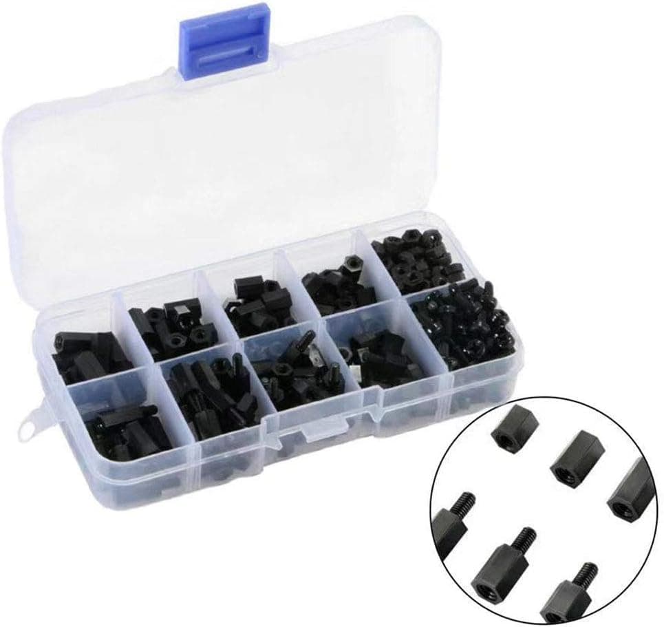 300 Pcs M3 Nylon Hex Spacers Standoff Screw Nut Kit for PCB FPV RC Quadcopter Drone
