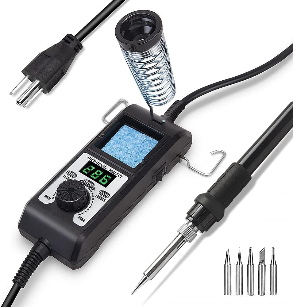 Digital Soldering Iron Station Kit 60W 110V Precision Temperature Adjustable with 5 Tips