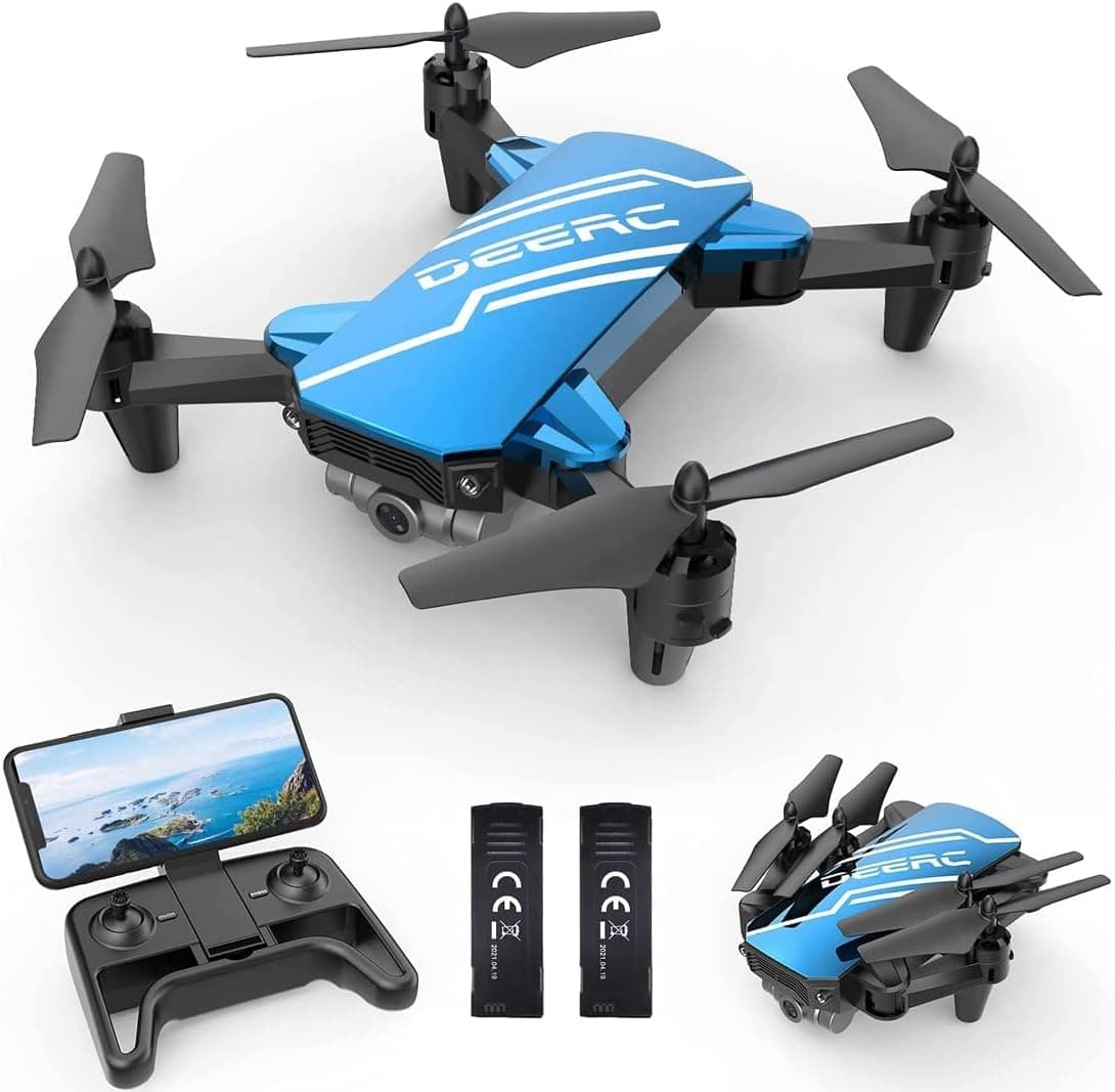 DEERC D20 Mini Drone for Kids with 720P HD FPV Camera, Blue