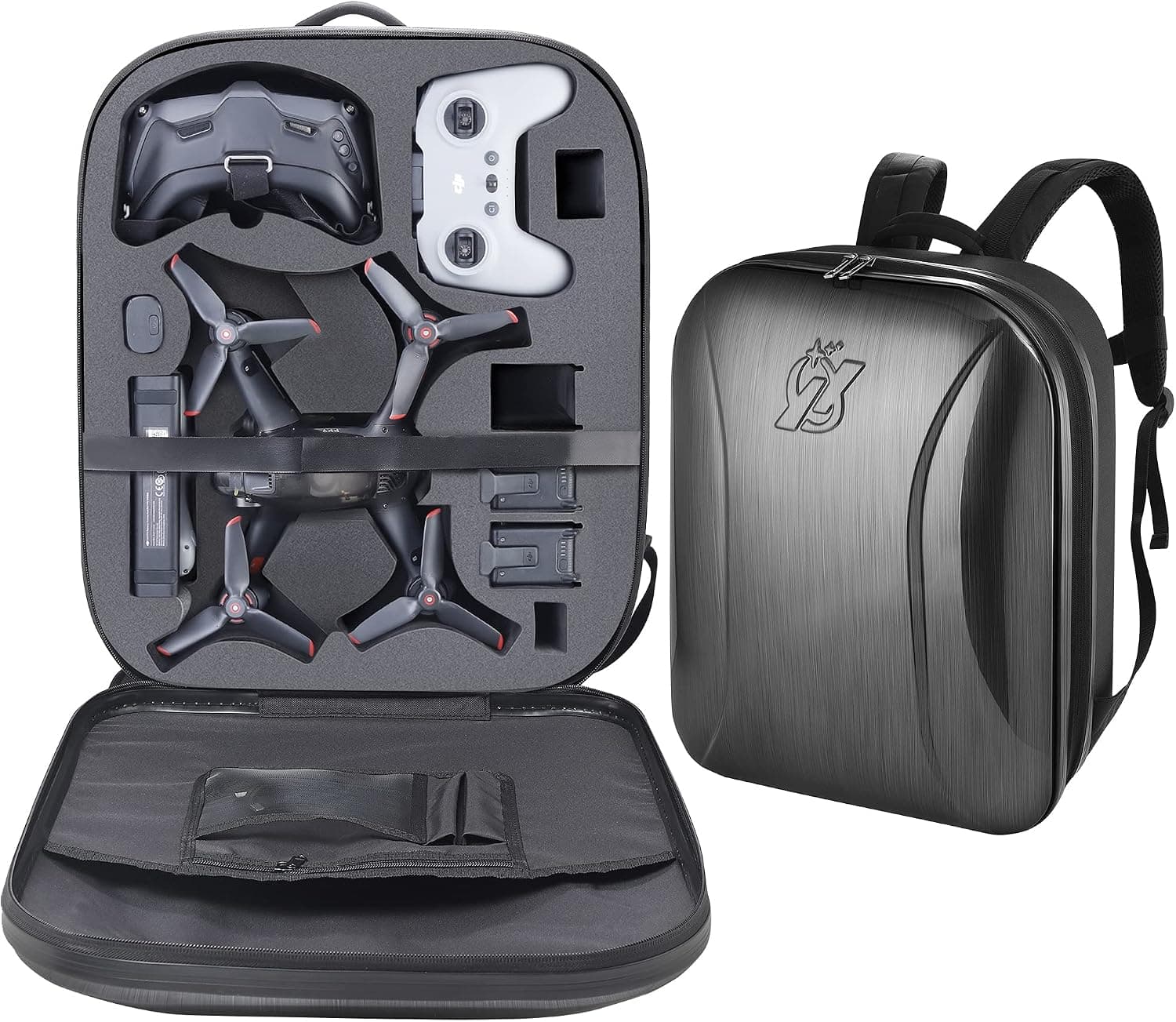 PONYRC Professional Hard Case Waterproof Backpack for DJI FPV Combo Drone