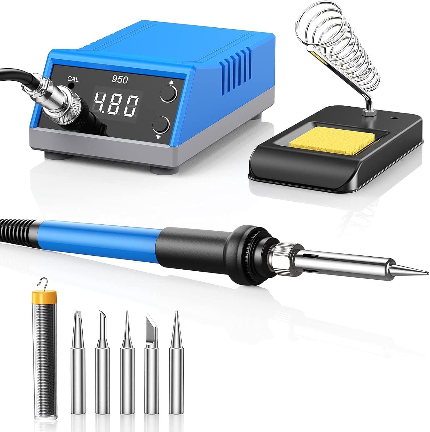 Soldering Station 60W Mini Soldering Iron Kit 392-896F Adjustable, Built-in Transformer