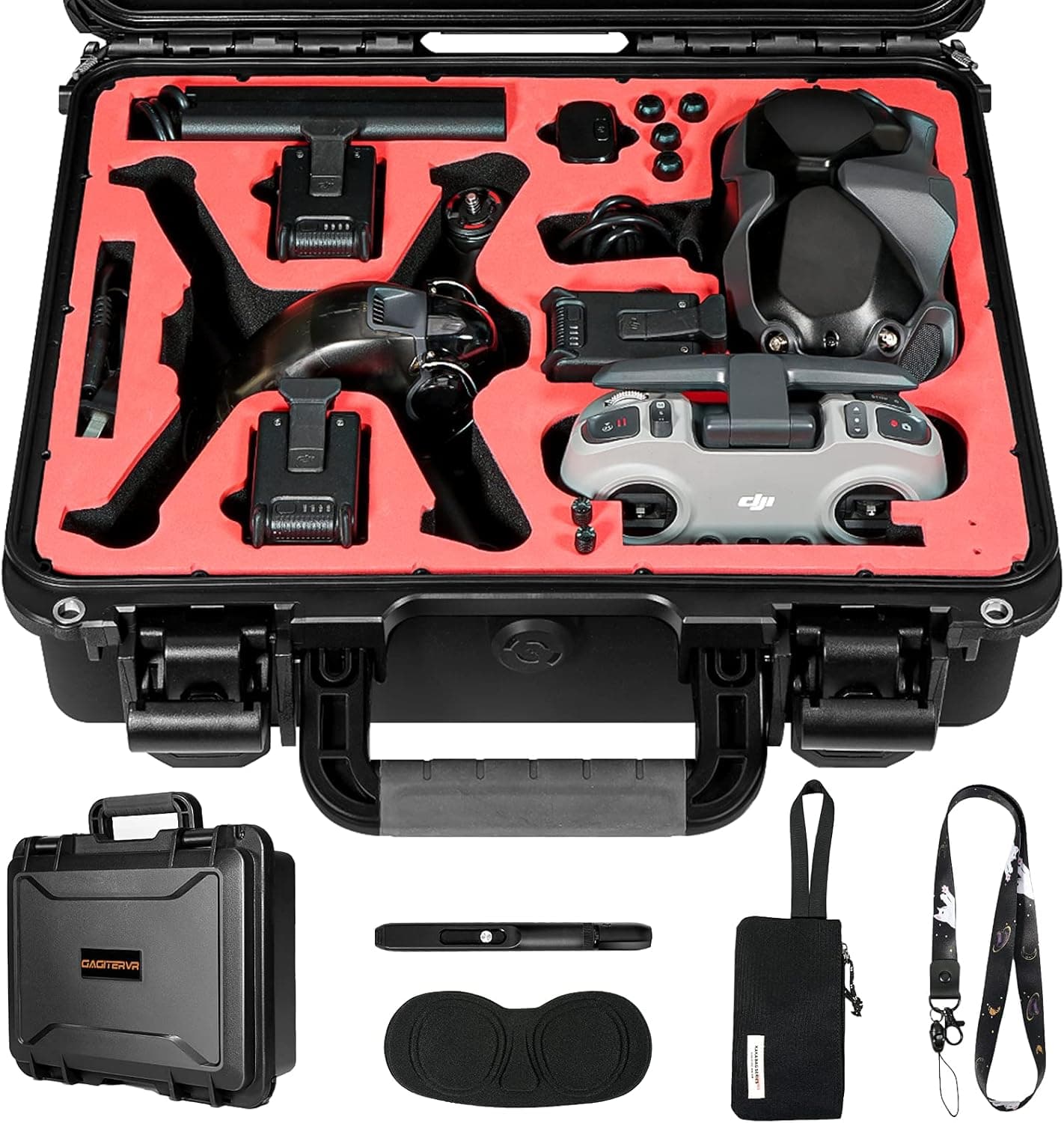 GAGITERVR Hard Carrying Case Waterproof Suitcase for DJI FPV Combo