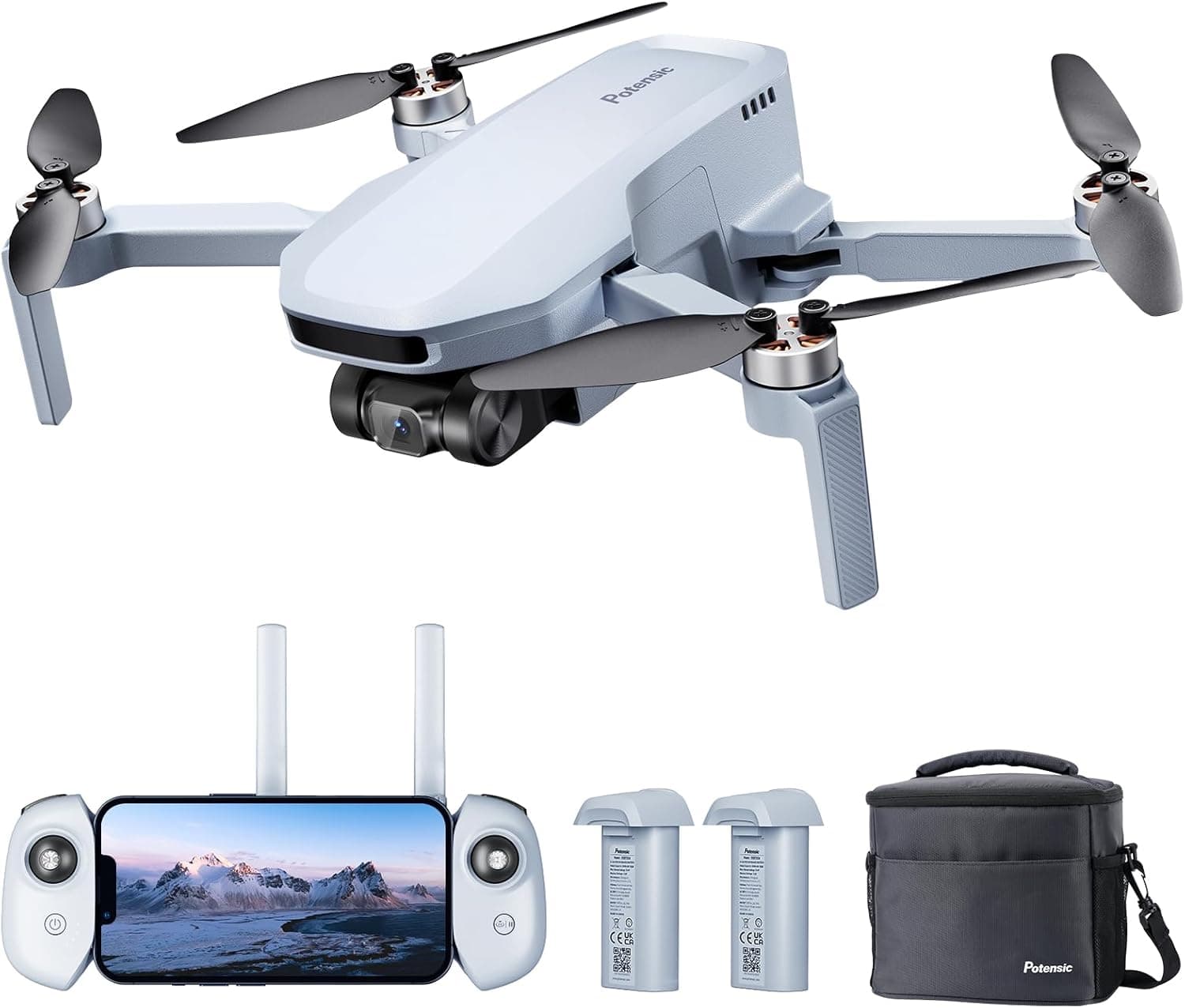 Potensic ATOM SE GPS Drone with 4K EIS Camera, 62 Mins, Under 249g