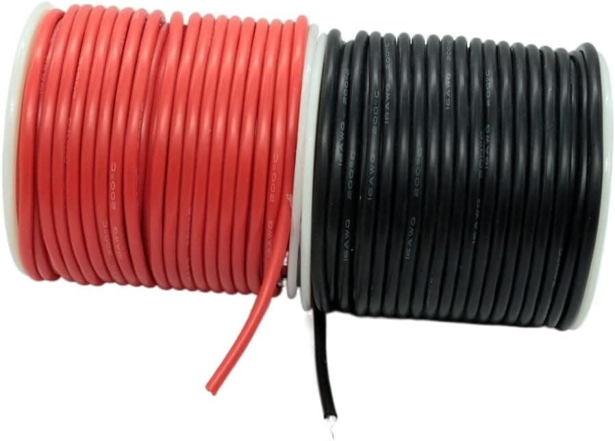 GatherTOOL Silicone Cable Flexible High Temperature Wire 8-30 AWG Black/Red