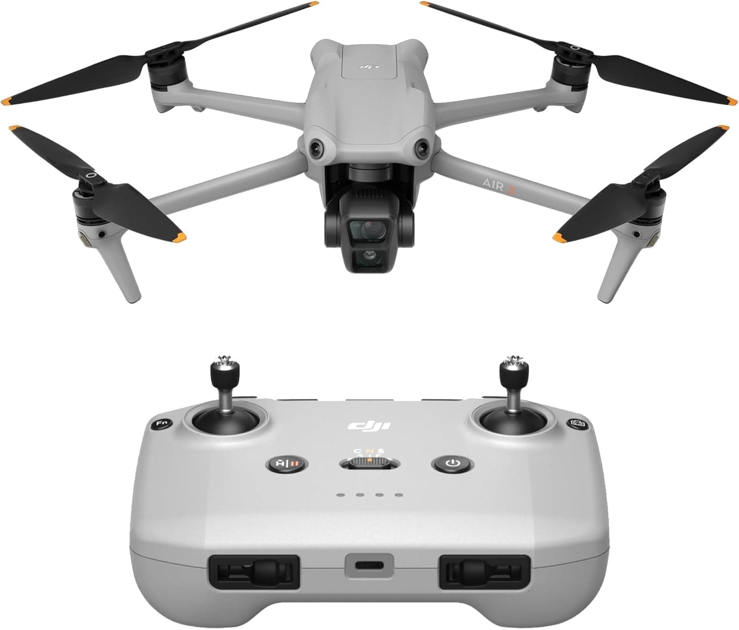 DJI Air 3 (DJI RC-N2), Dual Primary Cameras, 4K/60fps HDR