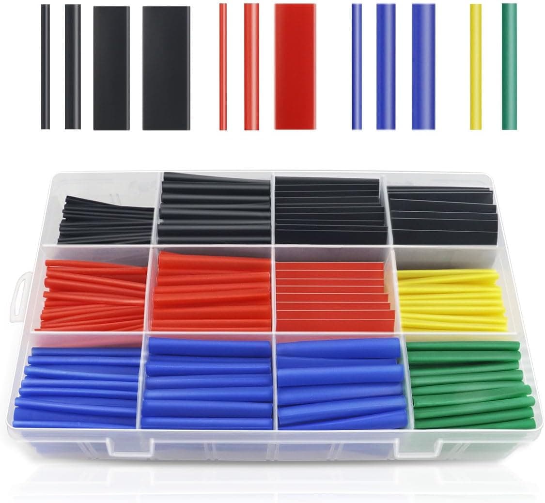 560 Pcs Heat Shrink Tubing Kit Marine Grade 2:1 Adhesive Lined 12 Sizes Assorted Colors