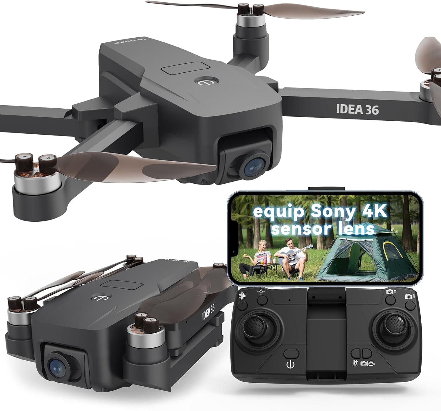 GPS Drone 4K Auto Return Brushless Dual Camera Foldable Under 249g TT36