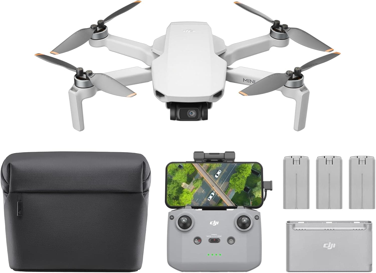 DJI Mini 4K Fly More Combo, Drone with 4K UHD Camera, 3 Batteries