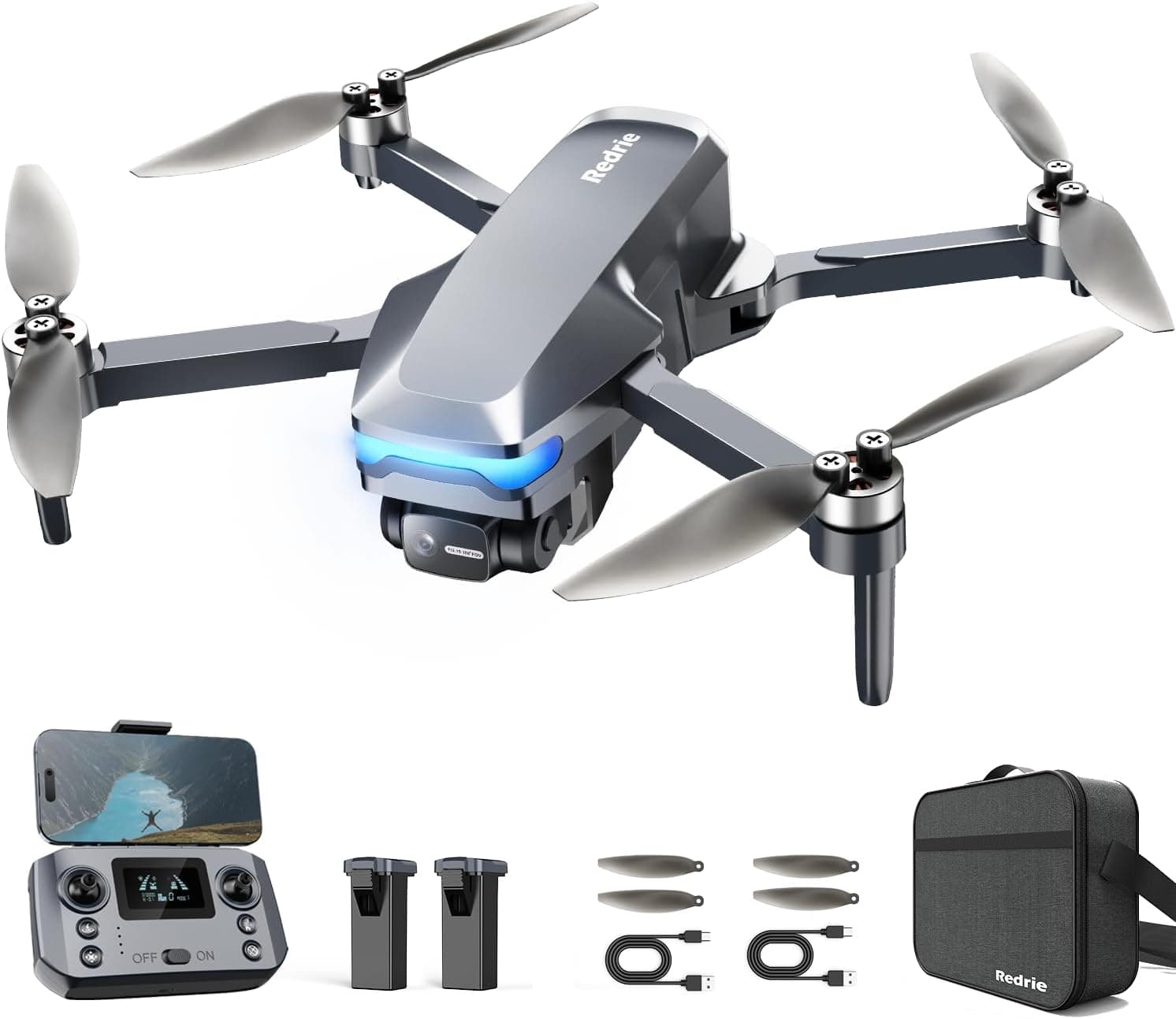GPS Drone with Camera 4K, Under 249g, 45 Mins Flight, Tap Fly