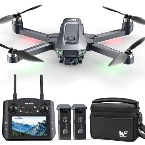 WeFone 4K Drone with 4.5" Screen Foldable GPS WF33 Under 249g Adults Black