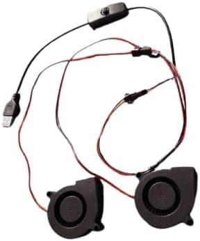 USB Cooling Fan Remote Control Antifog Kit Portable Helmet (Dual #1)
