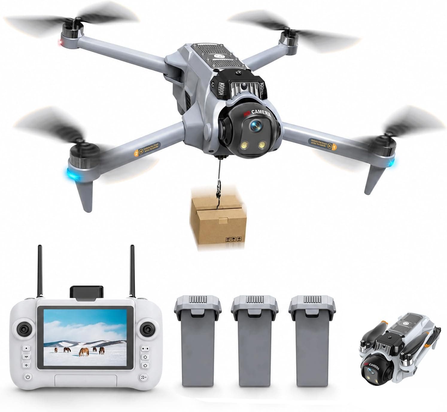 CT66 GPS Drone 4K EIS Long Range Transmission Fishing Drone 90 Mins Flight