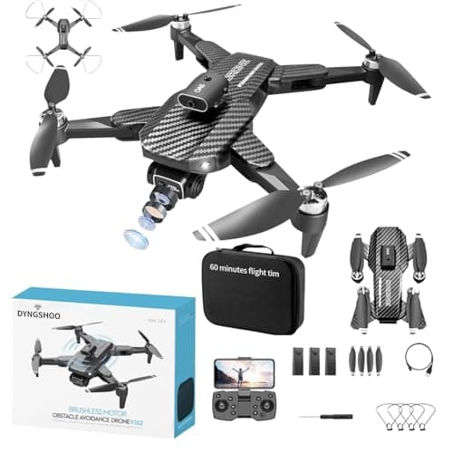 4K UHD GPS Drone (Equipped with dual cameras), Foldable Drone, small-scale Drone Control Quadcopter With Height Setting Function, Six-pass Gyroscope, Gesture Photo, Video Recording, Headless Mode, Emergency Stop, Trajectory Gravity Sensing, and Auto-photography for Adults and Teenager(60 minutes flight time)